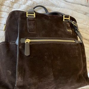 TUMI vintage suede luggage - Brown